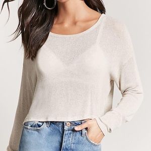 Knit oatmeal sweater